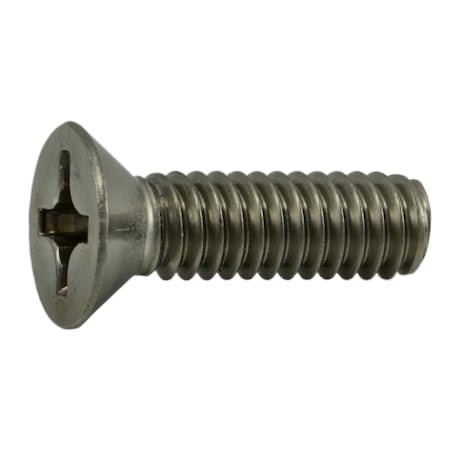 Midwest Fastener #12-24 x 3/4 in Phillips Flat Machine Screw, Plain 18-8 Stainless Steel, 20 PK 37644